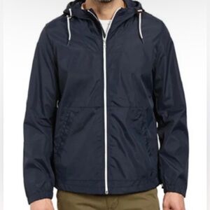 Nautica Men's Hoodied Bomber rain Jacket , True Navy